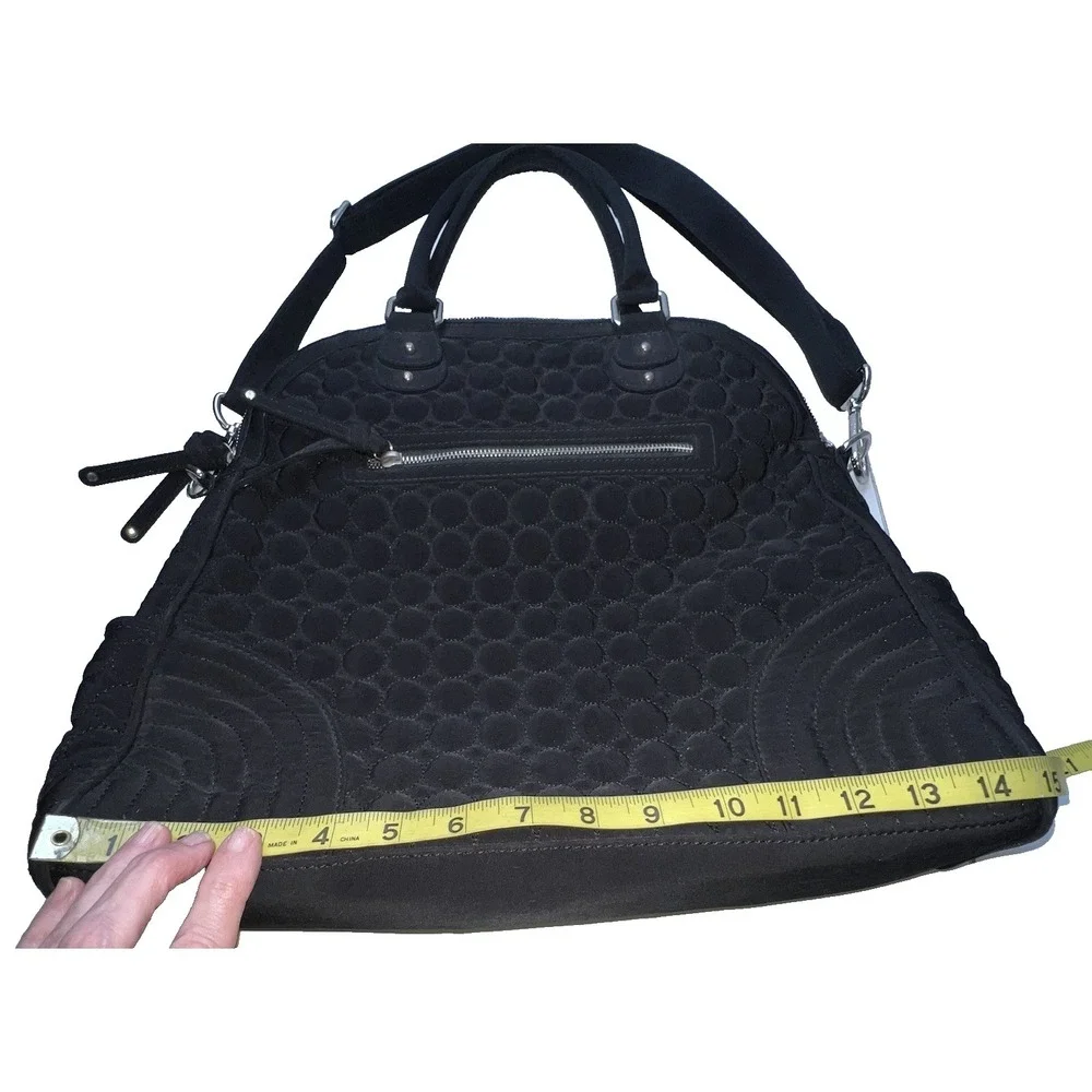 Vera Bradley Black Large Quilted Multi-Strap Travel Tote Crossbody Bag 15
